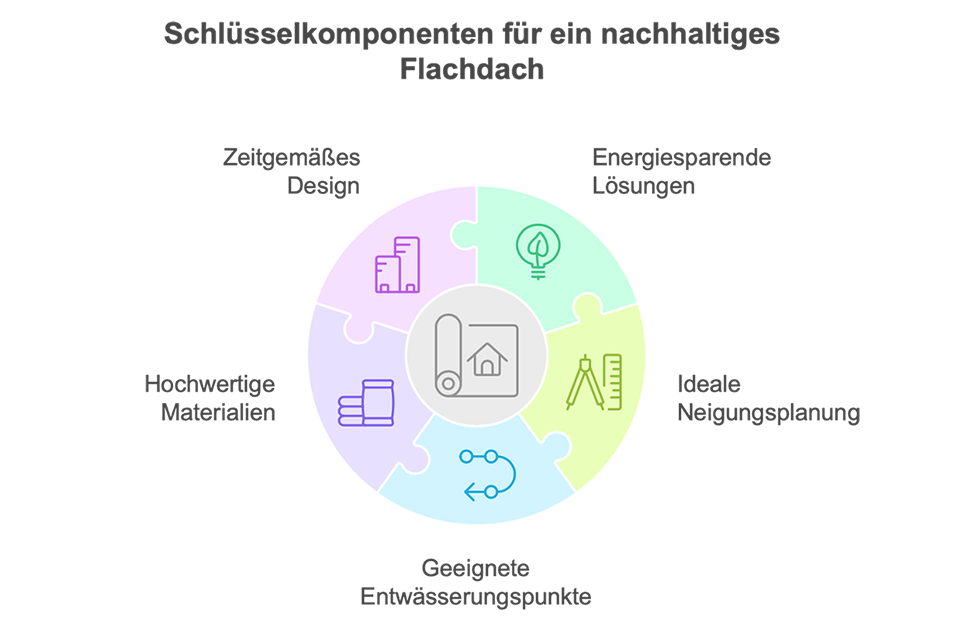 Flachdach Schlüsselkomponenten