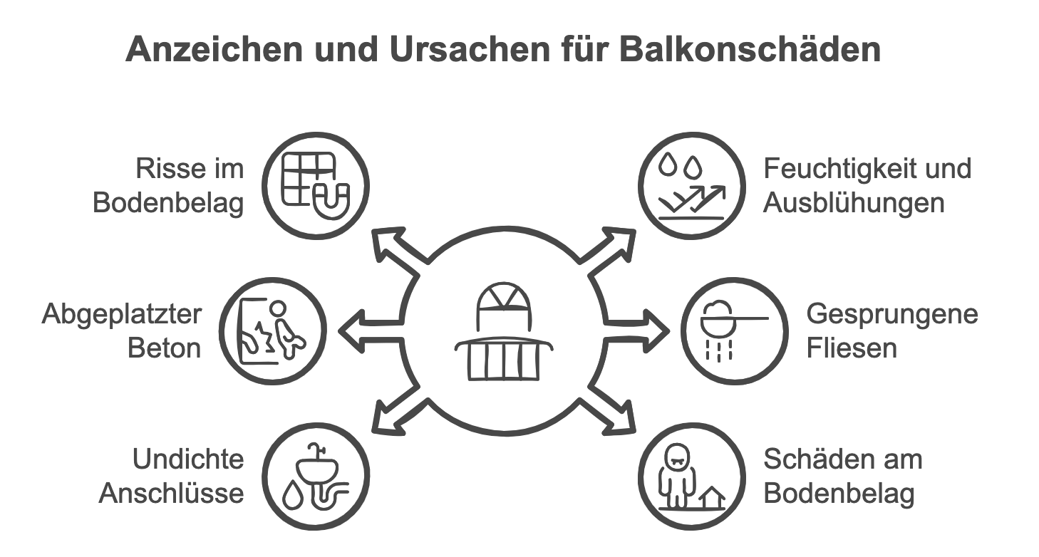 Balkonsanierung Anzeichen für Balkonschäden